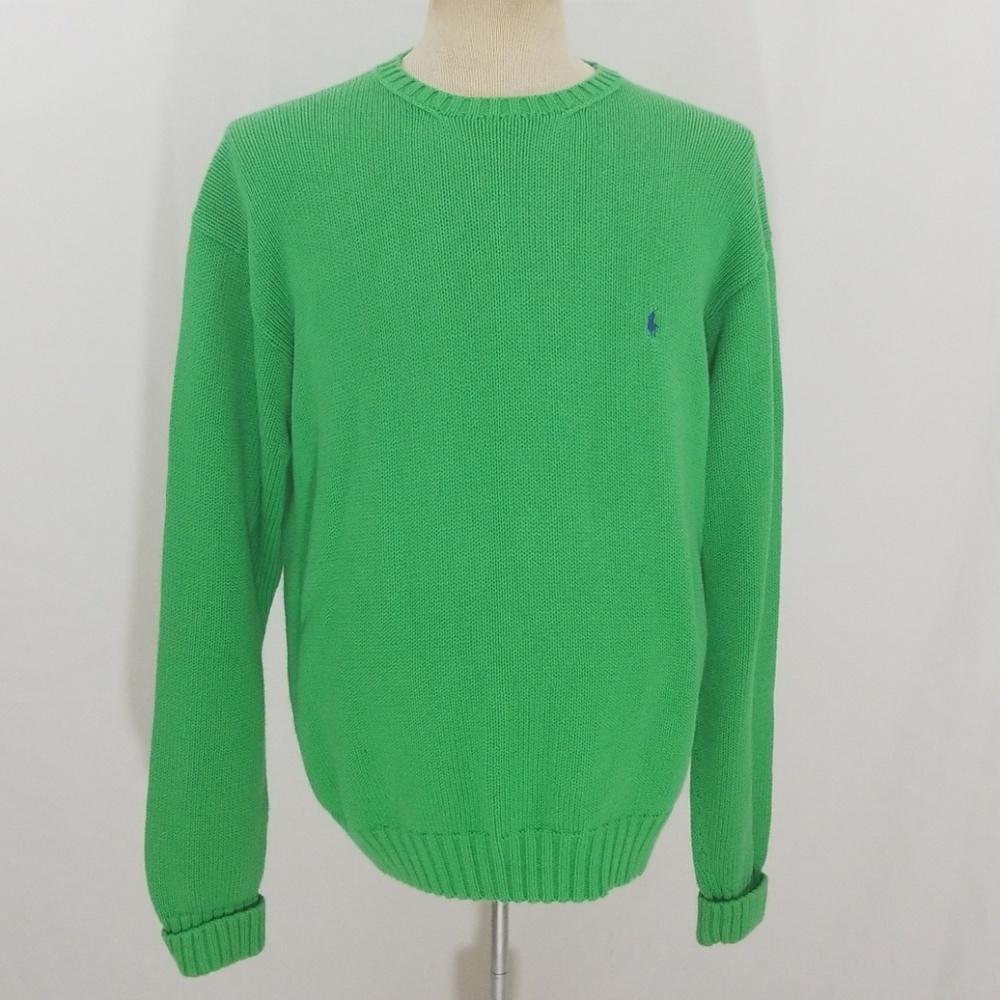 Polo Ralph Lauren Mens Green Sweater Sz XL